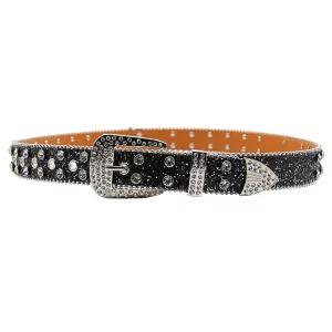 3.3CM Punk Rock Crystal Studded Belt Men Women Western Cowboy With Diamond Bing Bing Rhinestone Belt Disco E Girls For Jeans 4