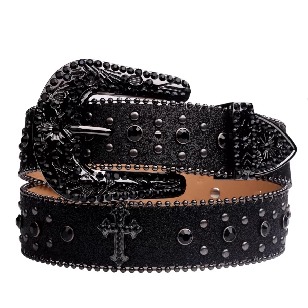 Man-made Diamond Belt, ladies fashion Western Cowboy Rhinestone belt design leather belt inlay man-made diamond belt jeans 2