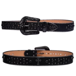 Man-made Diamond Belt, ladies fashion Western Cowboy Rhinestone belt design leather belt inlay man-made diamond belt jeans 5