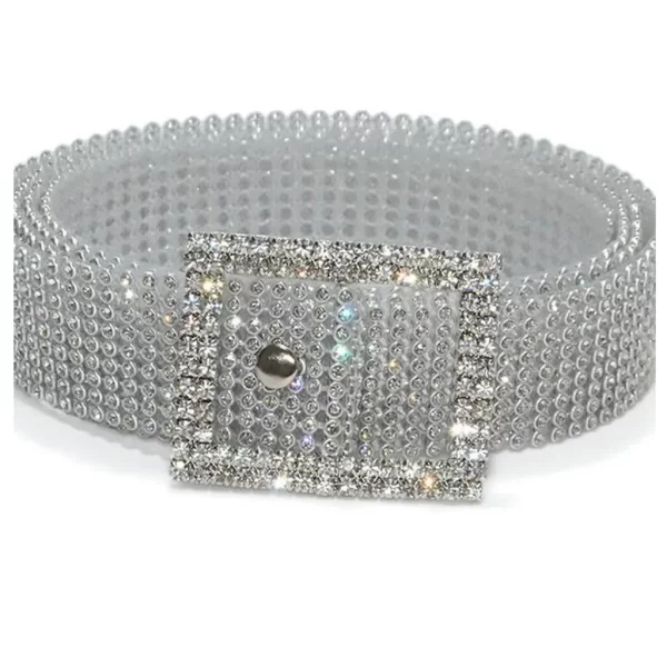 Women'S Belt Waist Chain Full Diamond Crystal Belt Luxury Waist Belt Sparkling Rhinestone Chic Luxury Brand  ремень 3