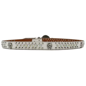 Western Rhinestone Belt Skull Belt Ceinture Femme Ceinture Homme Crystal Studded Luxury Pin Buckle Belt Cinto De Strass Jeans 3