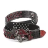 Diamond Belt Pirate Captain's alloy buckle sequin belt embellishments luxurious waistband Western Leather Belt For Man 1