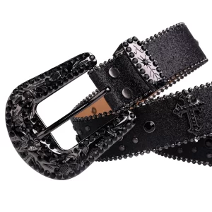 Man-made Diamond Belt, ladies fashion Western Cowboy Rhinestone belt design leather belt inlay man-made diamond belt jeans 4