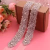 YJWSXF - Crystal bridal belt with ribbons, handmade silver wedding belt, cookie patient belt for wedding evening dresses 1