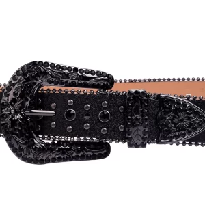 Man-made Diamond Belt, ladies fashion Western Cowboy Rhinestone belt design leather belt inlay man-made diamond belt jeans 6