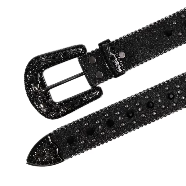 Man-made Diamond Belt, ladies fashion Western Cowboy Rhinestone belt design leather belt inlay man-made diamond belt jeans 3