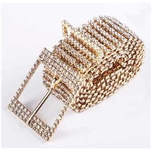 Handmade Fashion Women Belt Sequins Corset Belt Ladies Waist Charm Accessory Size Hot  New Gold Full Rhinestone Diamante 1